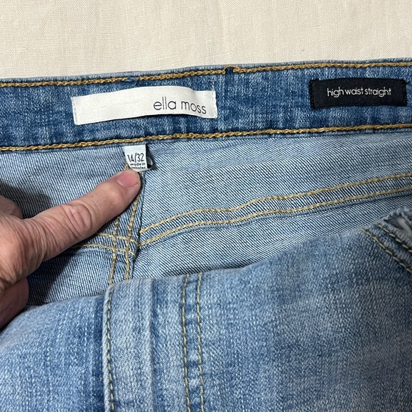 Ella Moss Juniors high waist straight leg ankle jeans Junior size 14/32 - Picture 7 of 10